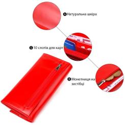 Кошелек Canpellini Из натуральной кожи Красный Фото 3