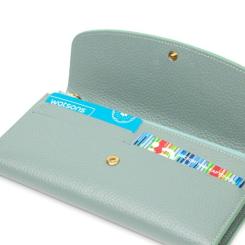 Кошелек Tony Bellucci Из натуральной кожи Серо-зеленый Фото 5