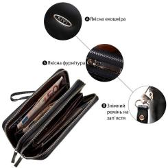 Кошелек Kivi Из экокожи Черный Фото 4