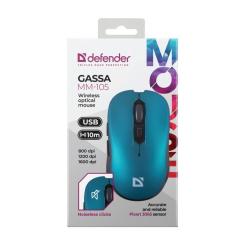 Мышка Defender Gassa MM-105 Wireless Turquoise Фото 4