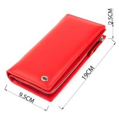 Кошелек ST Leather Кожаный женский Красный Фото 2