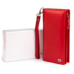Кошелек ST Leather Кожаный женский Красный Фото 8