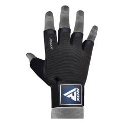 Перчатки для фитнеса RDX T2 Half Blue Plus XL Фото 2