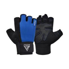Перчатки для фитнеса RDX W1 Half Blue Plus XL Фото 2