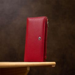 Кошелек ST Leather Кожаный Красный Фото 7