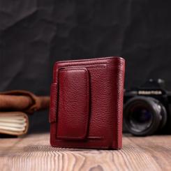 Кошелек ST Leather Из натуральной кожи Бордовый Фото 9