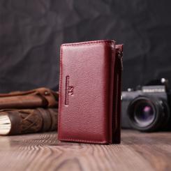 Кошелек ST Leather Кожаный Бордовый Фото 7