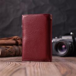 Кошелек ST Leather Кожаный Бордовый Фото 8
