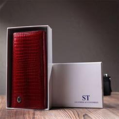 Кошелек ST Leather Кожаный Красный Фото 11