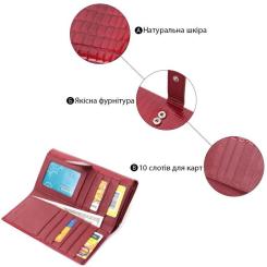 Кошелек ST Leather Кожаный Красный Фото 3
