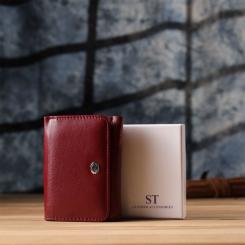 Кошелек ST Leather Из натуральной кожи Бордовый Фото 10