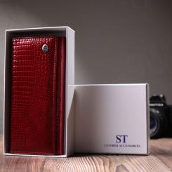 Кошелек ST Leather Из натуральной кожи Красный Фото 11