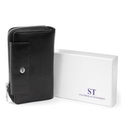 Кошелек ST Leather Из кожи Черный Фото 8