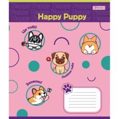 Тетрадь 1 вересня Happy Puppy А5 12 аркушів лінія Фото 1