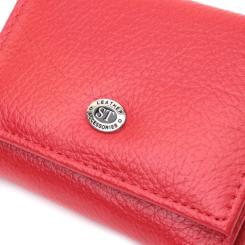 Портмоне ST Leather Из натуральной кожи Красное Фото 7
