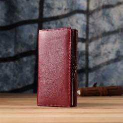 Кошелек ST Leather Из натуральной кожи Бордовый Фото 10