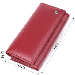 Кошелек ST Leather Из натуральной кожи Бордовый Фото 2