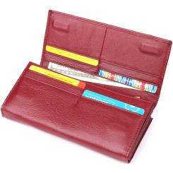 Кошелек ST Leather Из натуральной кожи Бордовый Фото 5