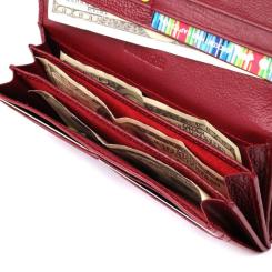Кошелек ST Leather Из натуральной кожи Бордовый Фото 6