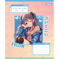 Тетрадь 1 вересня Follow Anime А5 12 листов клетка Фото 2