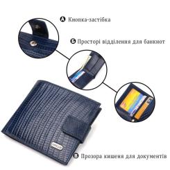 Кошелек Canpellini Из натуральной кожи Синий Фото 3