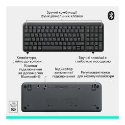 Комплект Logitech MK250 Bluetooth UA Graphite Фото 7
