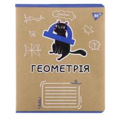 Тетрадь Yes предметний ГЕОМЕТРІЯ Black cat 48 аркушів, клітинк Фото