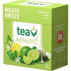 Чай Tea Moments Mojito Breeze зелений 20х1.8 г пірамідки Фото