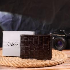 Портмоне Canpellini Из натуральной кожи Коричневое Фото 9