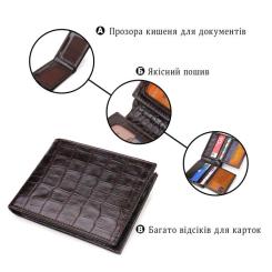 Портмоне Canpellini Из натуральной кожи Коричневое Фото 3