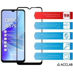 Стекло защитное ACCLAB Full Glue Oppo A57S Black Фото 2
