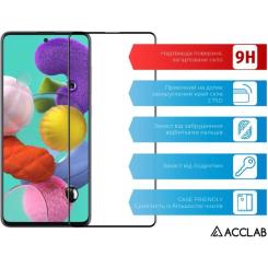 Стекло защитное ACCLAB Full Glue Samsung A51 Black Фото 2