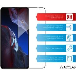 Стекло защитное ACCLAB Full Glue Xiaomi PocoF5 Pro Black Фото 2
