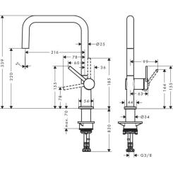 Мойка кухонная Hansgrohe S520-F510 + зміш. Talis M54 Фото 5