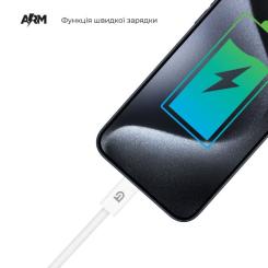 Дата кабель Armorstandart USB-C to Lightning 1.0m White Фото 1