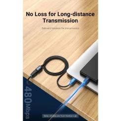 Дата кабель Vention USB 2.0 AM/AF 1.5m black Фото 11