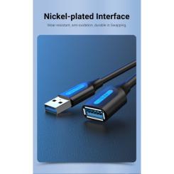 Дата кабель Vention USB 2.0 AM/AF 1.5m black Фото 6