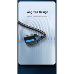 Дата кабель Vention USB 2.0 AM/AF 1.5m black Фото 7