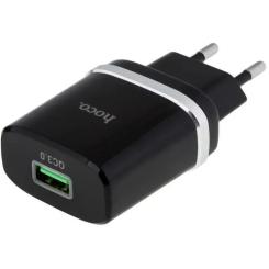 Зарядное устройство HOCO C12Q Smart USB QC3.0 18W Black Фото