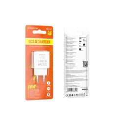 Зарядное устройство BOROFONE BA72A Spring USB QC3.0 White Фото 1