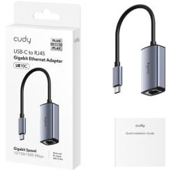 Адаптер Cudy USB-C to RJ45 Ethernet 1000Mbps Фото 1