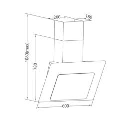 Вытяжка кухонная Pyramida NRX 60 (800) SR GBL Фото 6