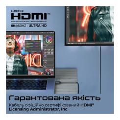 Кабель мультимедийный Promate HDMI M to HDMI M 1.5m V2.1 grey Фото 6