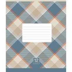 Тетрадь Школярик Plaid pattern 12 листов клетка Фото 1