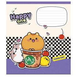 Тетрадь Школярик Happy one 12 листов клетка Фото 2