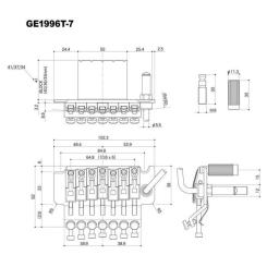 Бридж для гитары Gotoh GE1996T-7 (40) B Фото 1