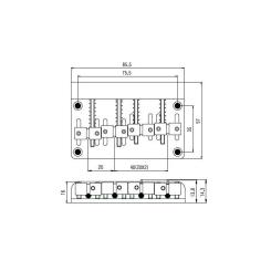 Бридж для гитары Paxphil BB012 Black Фото 3