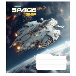 Тетрадь Школярик Space ship 48 аркушів лінія Фото 4