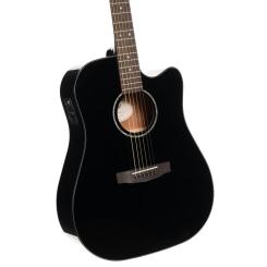 Гитара электроакустическая Cort Earth 60CE Black Gloss Фото 2