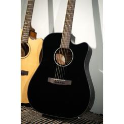 Гитара электроакустическая Cort Earth 60CE Black Gloss Фото 6